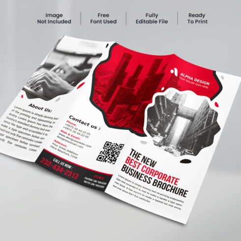Modern Corporate Trifold Brochure cover image.