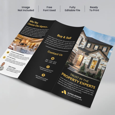 Real-estate Trifold Brochure cover image.