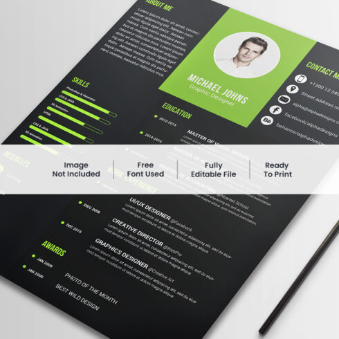 Modern Resume Design cover image.