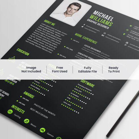 Modern Resume Design cover image.