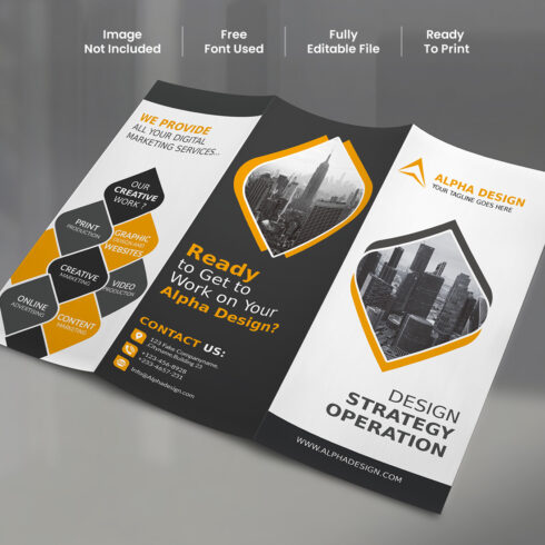 Corporate Trifold Brochure cover image.