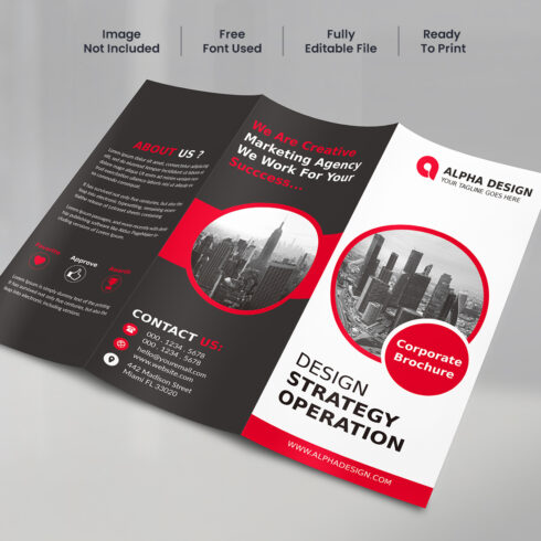 Corporate Trifold Brochure cover image.