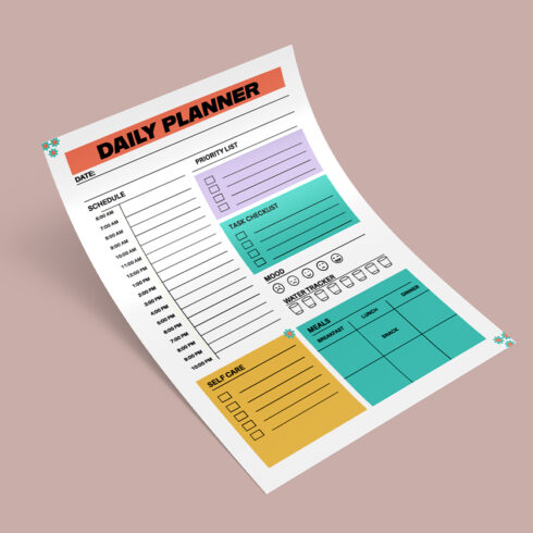 Daily Planner Printable Template cover image.