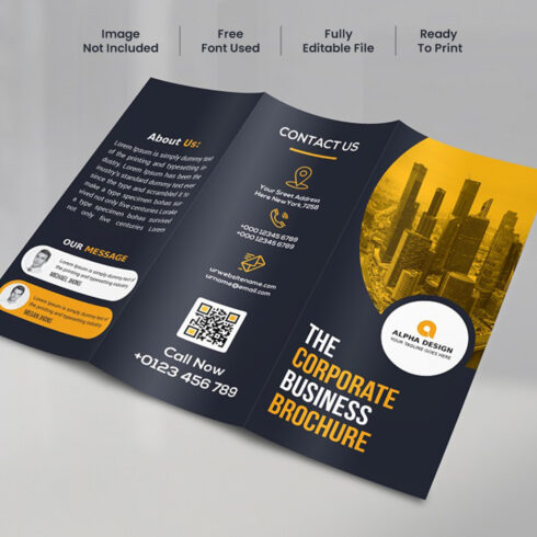 Clean Corporate Trifold Brochure cover image.