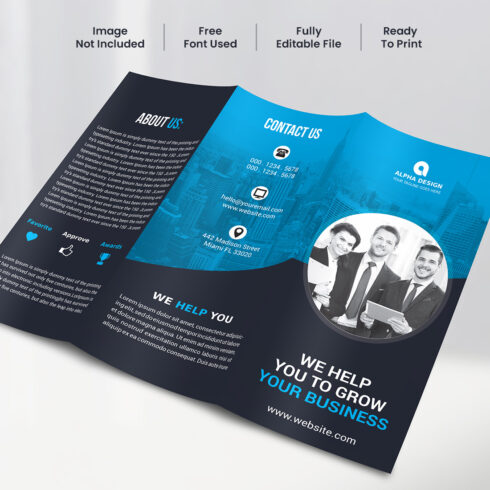 Corporate Trifold Brochure cover image.