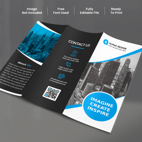 Clean Corporate Trifold Brochure cover image.