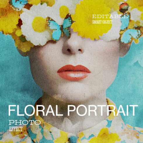 Watercolor Floral Portrait Photo Effect cover image.