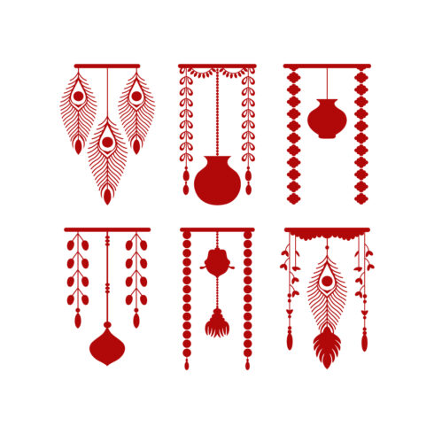 Traditional Janmashtami Festival Hanging Decoration Elements cover image.