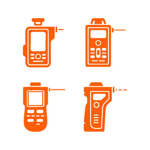 Portable Breathalyzer Alcohol Tester Icon Set cover image.