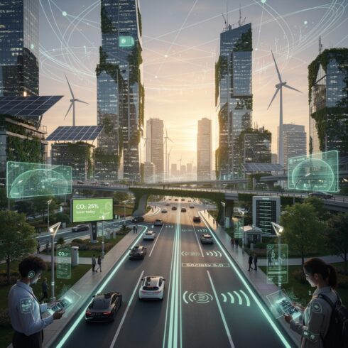 Green City of the Future – Sustainable Smart Urban Technology and Eco-Friendly Innovation Concept cover image.