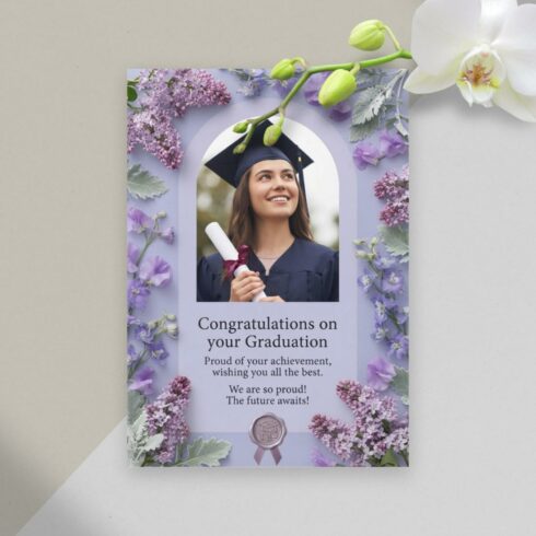 Elegant Graduation Card Printable | Graduation Card for Her | Graduation Card Daughter | Graduation Card for Him | Masters Graduation Card cover image.