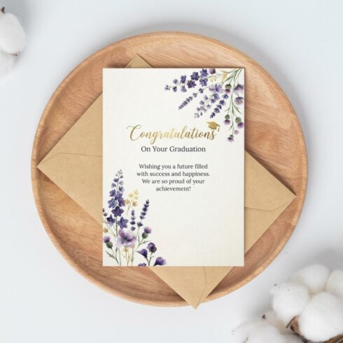 Floral Graduation Card | Congratulations On Your Graduation | Graduation Card Daughter | Graduation Card for Him | Masters Graduation Card cover image.