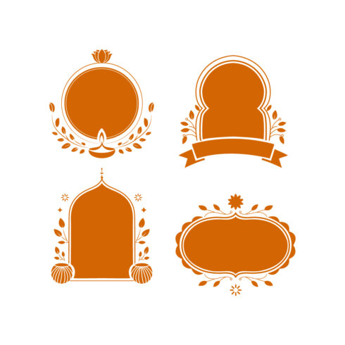 Rakhi Festival Traditional Frame and Ethnic Badges Vector Bundle cover image.