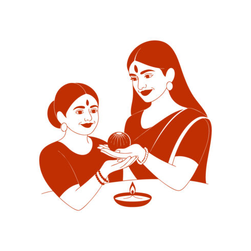 Indian sisters celebrating Raksha Bandhan festival cover image.