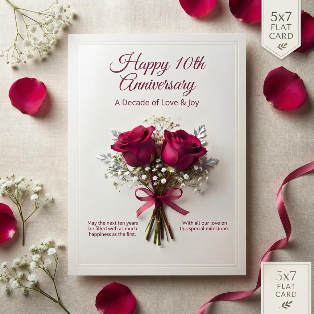 Customizable 10 Year Anniversary Card | 10th Wedding Anniversary