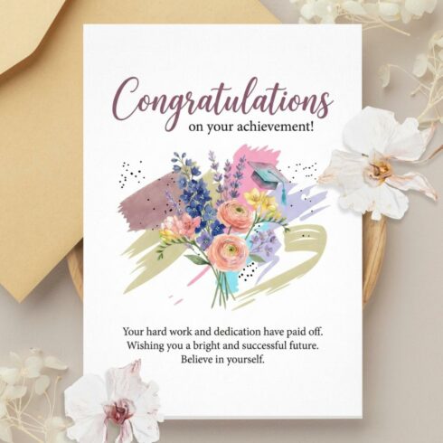 Graduation Card Printable | Congratulations on Achievement | Graduation Card Daughter | Graduation Card for Him | Masters Graduation Card cover image.