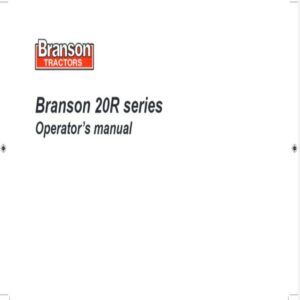 Branson Tractor 3120R 3520R 4020R 4520R 5220R Operator Maintenance Manual cover image.