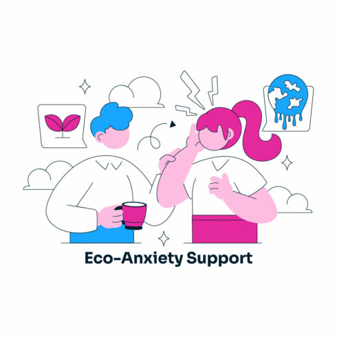 10 Eco Anxiety Support Illustration cover image.