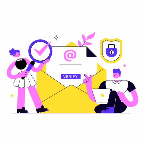 10 Email Verification Vector Illustration cover image.