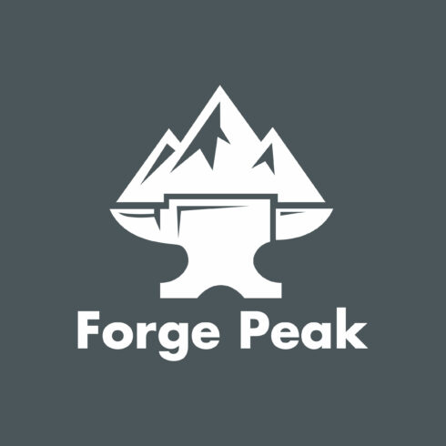 Forge Peak Logo Template - Mountain & Blacksmith Anvil Vector Logo cover image.