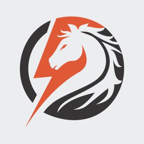 Horse Thunderbolt Lighting Energy Logo cover image.