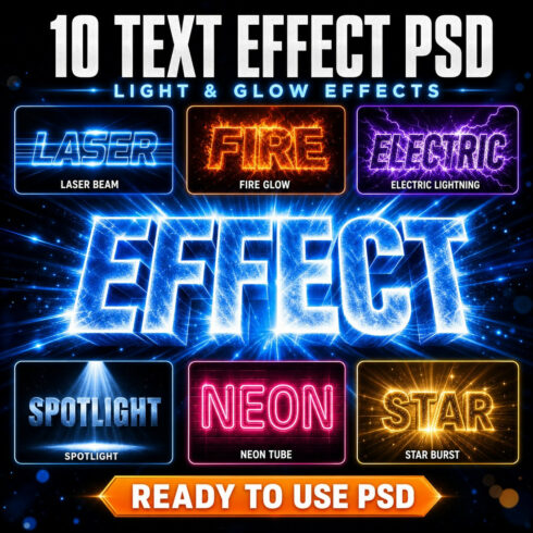 10 High-Quality PSD Text Effects for Streetwear & Posters cover image.