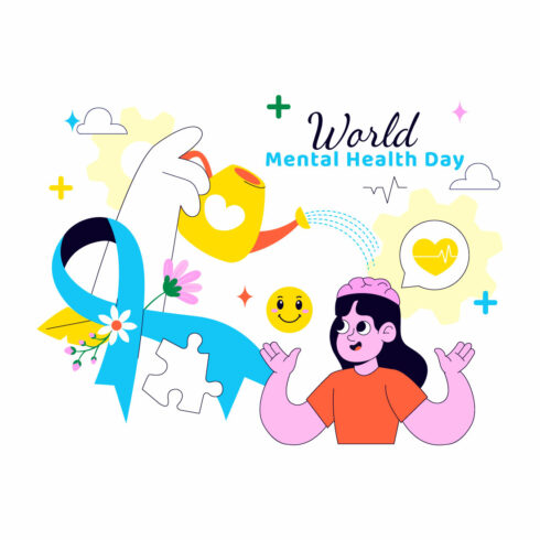 10 World Mental Health Day Illustration cover image.