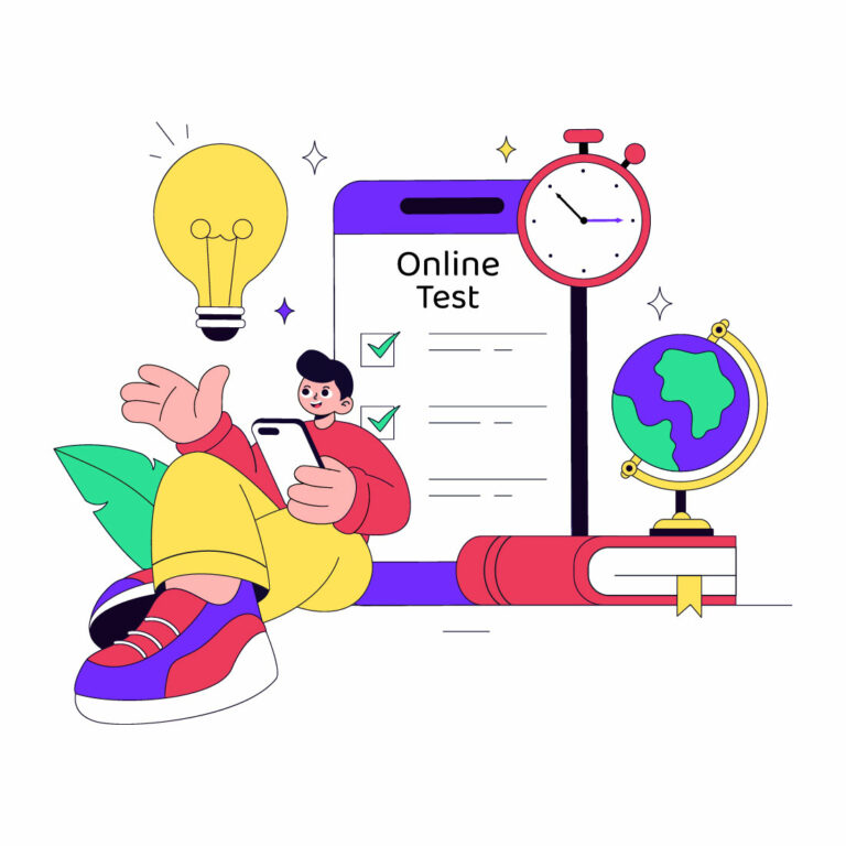 10 Online Test Vector Illustration cover image.