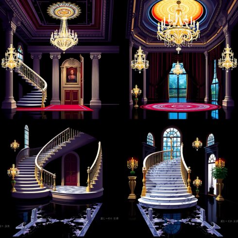 30+ Pixel Mansions & Tropical Retreats Bundle – Lagoon Bungalows, Garden Party Estates, Haunted Mansions & Equestrian Homes | High-Detail Architecture PNGs cover image.