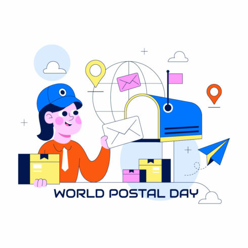 10 World Postal Day Illustration cover image.