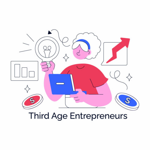 10 Third Age Entrepreneurs Illustration cover image.
