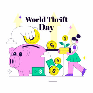 10 World Thrift Day Illustration cover image.