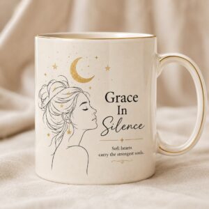 Elegant Female Line Art Mug Mockup Pair |Hand-Lettered Typography |Inspirational Gift Mug cover image.