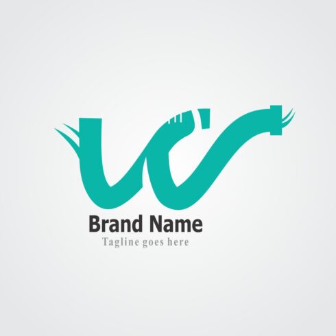W letter unique wave logo cover image.