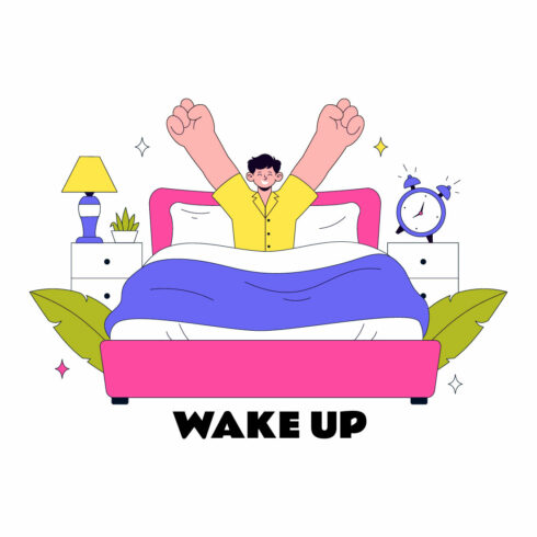 10 Wake Up Vector Illustration cover image.