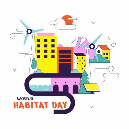 10 World Habitat Day Illustration cover image.