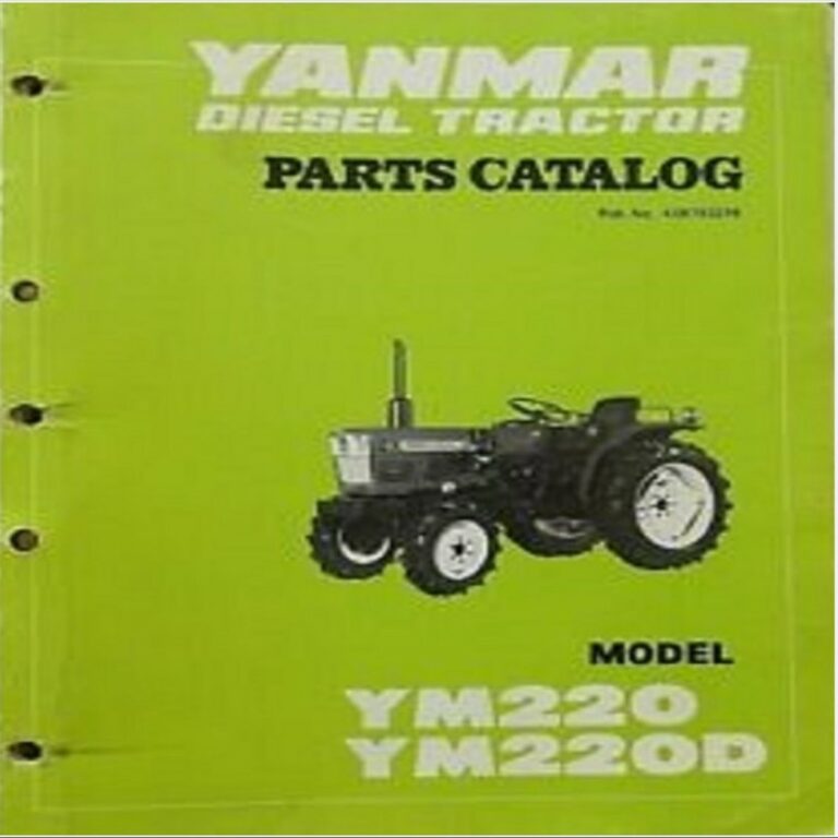 Yanmar YM220 YM220 diesel Tractor parts manual cover image.