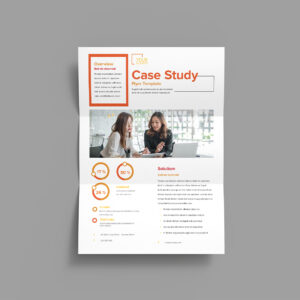 Modern Corporate Case Study Flyer Template with Business Report Layout cover image.