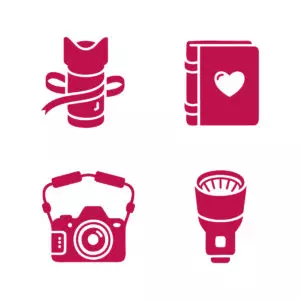 World Photography Day Equipment Icon Set cover image.