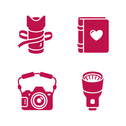 World Photography Day Equipment Icon Set cover image.