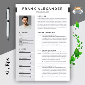 Resume Layout Dark Gray Sidebar cover image.