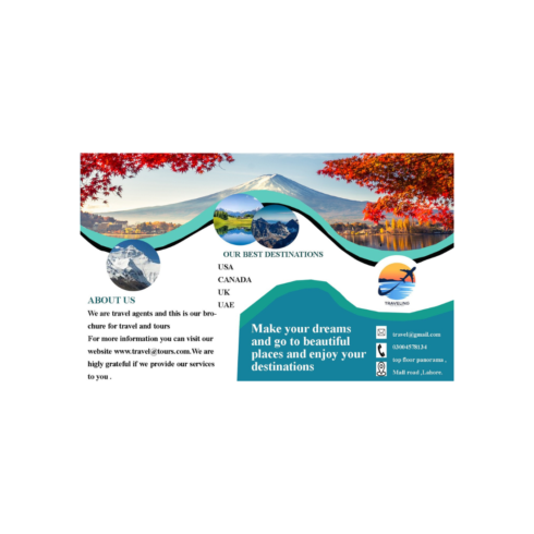 Travel & Tour Trifold Brochure Template / Travel Agency Brochure Design cover image.