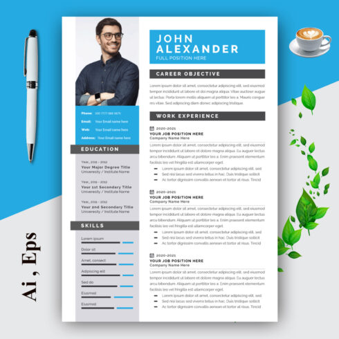 Minimalist Creative Resume Layout cover image.