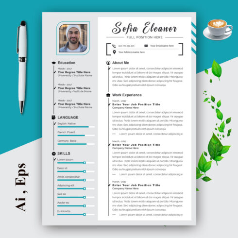 Creative Resume Layout cover image.