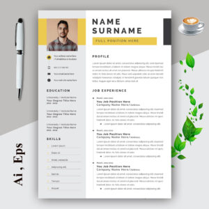Minimal Resume, Cover Letter Layout Set cover image.