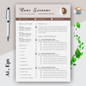 Resume Layout for Professional or Designer cover image.