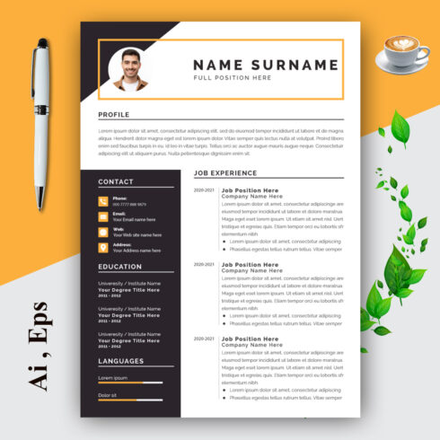 Professional Resume Layout Elegant cover image.