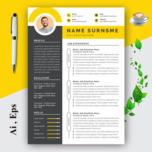 Minimal Resume, Cover Letter, and Reference Layout Set cover image.