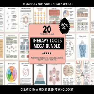 Therapy Tools Canva Template Bundle cover image.