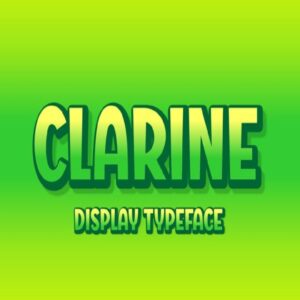 Clarine - Fun & Playful Display Font | Thick Cute Kids Font for School Projects, SVG Crafts & Cricut cover image.